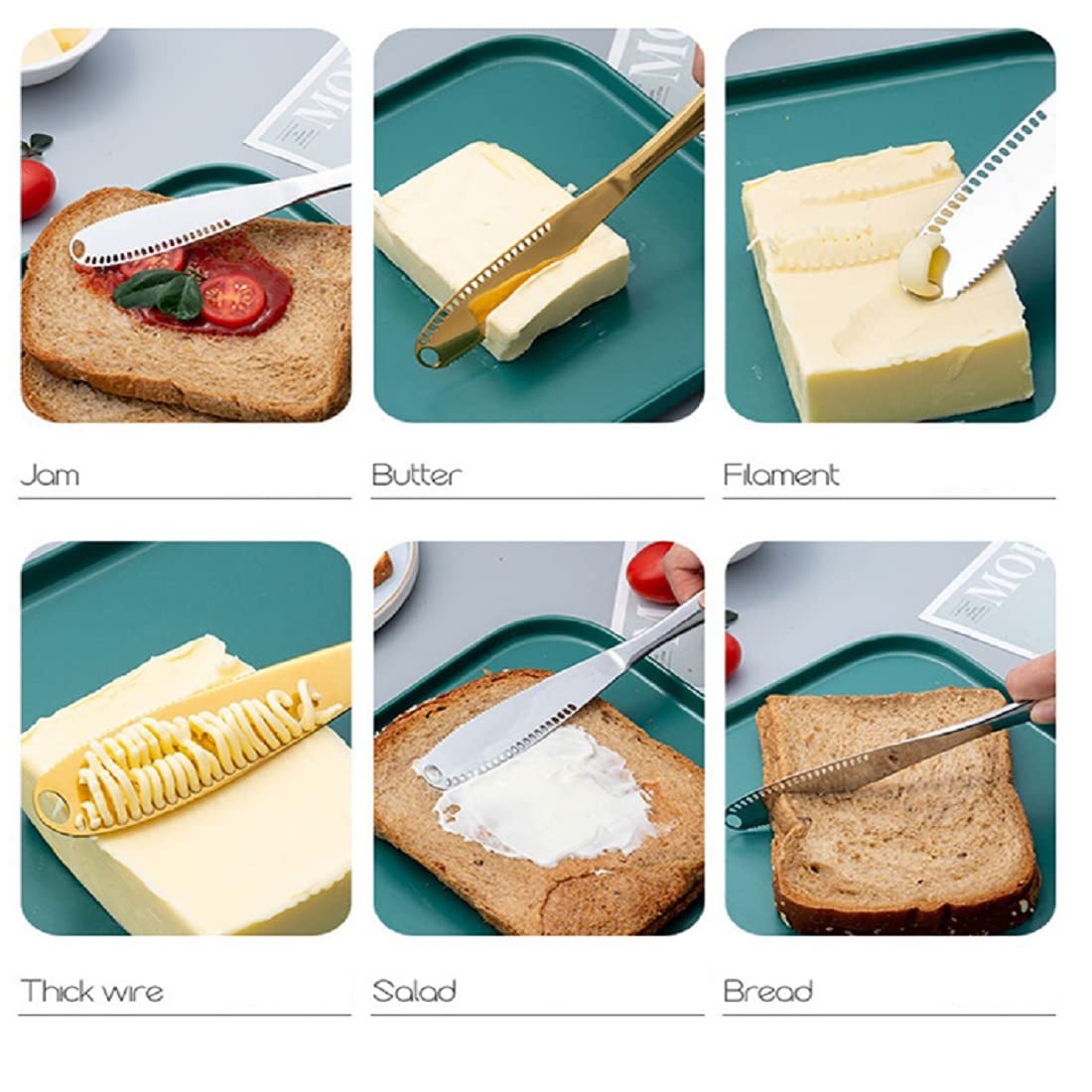 Stainless steel butter knife all functions