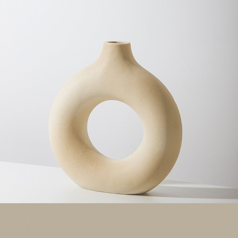 Chinese porcelain vase beige large