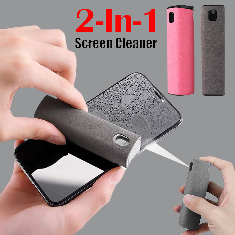 Touch screen cleaner spray