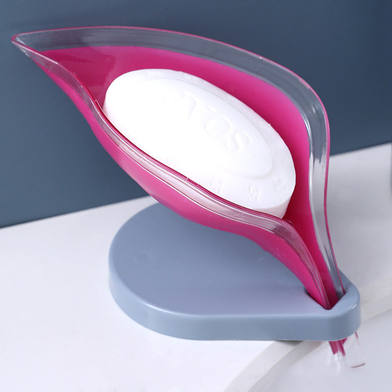 Leaf shaped soap holder