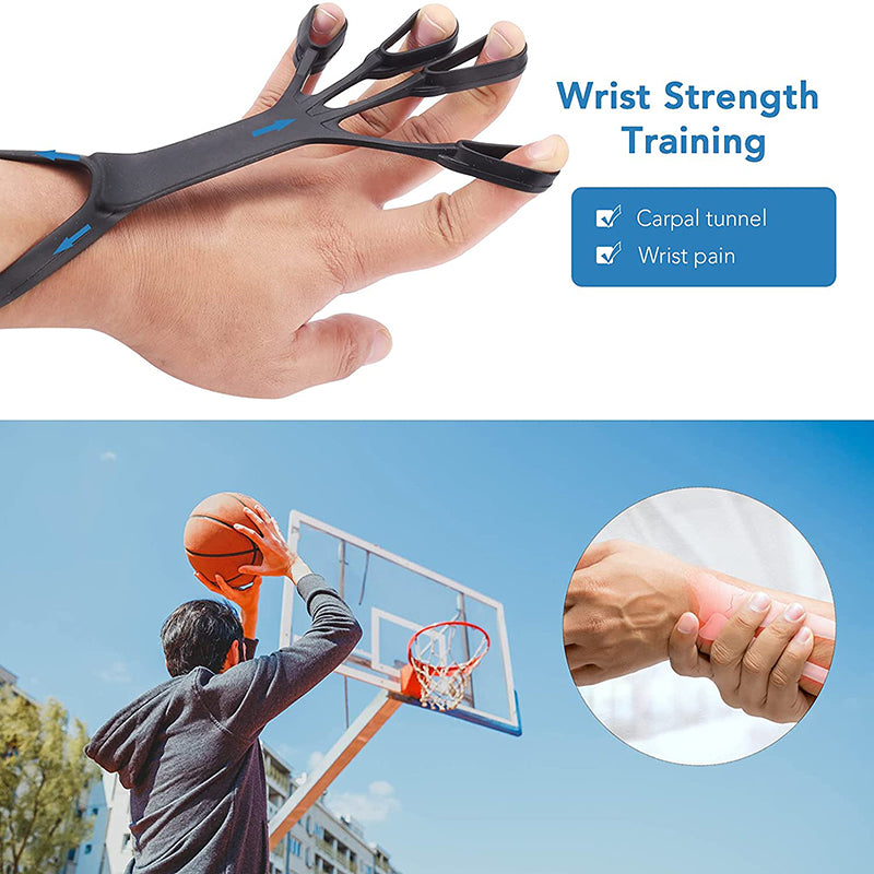 Silicone finger exerciser for wrist pain